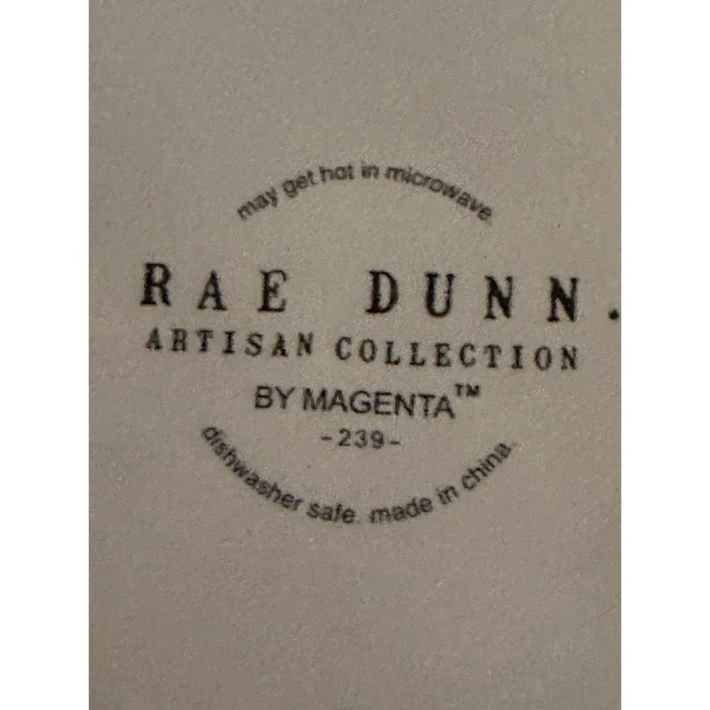 Rae Dunn DEVOUR Magenta Artisan Collection 6 Dog Bowl Snack Dish Black White EUC